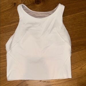 White Sleeveless Crop Top